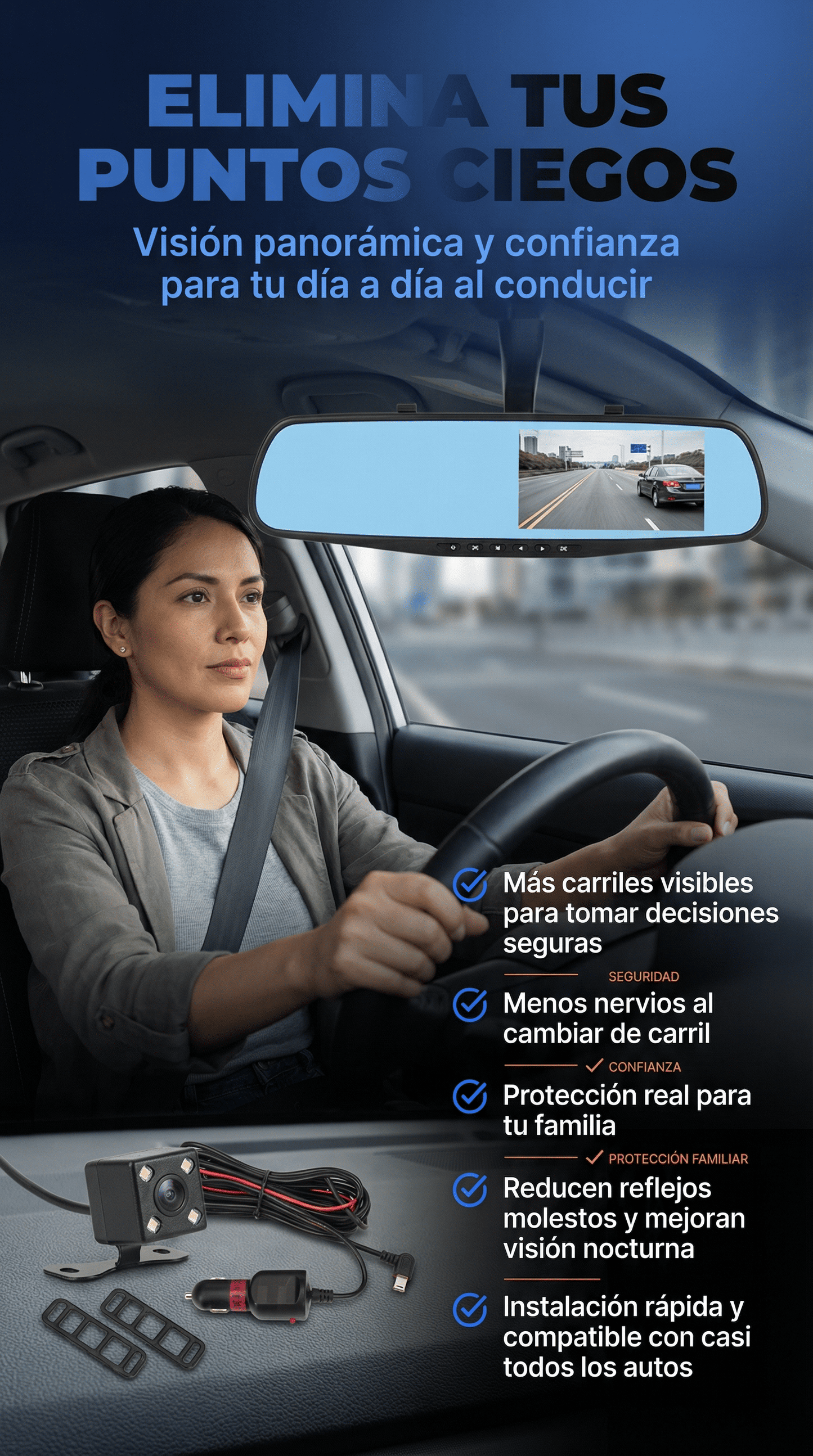 Camara Espejo De Auto Hd 1080p