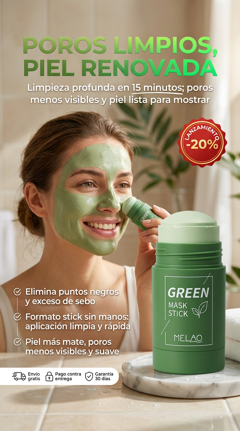 Green Mask Stick – Mascarilla Facial de Té Verde en Barra